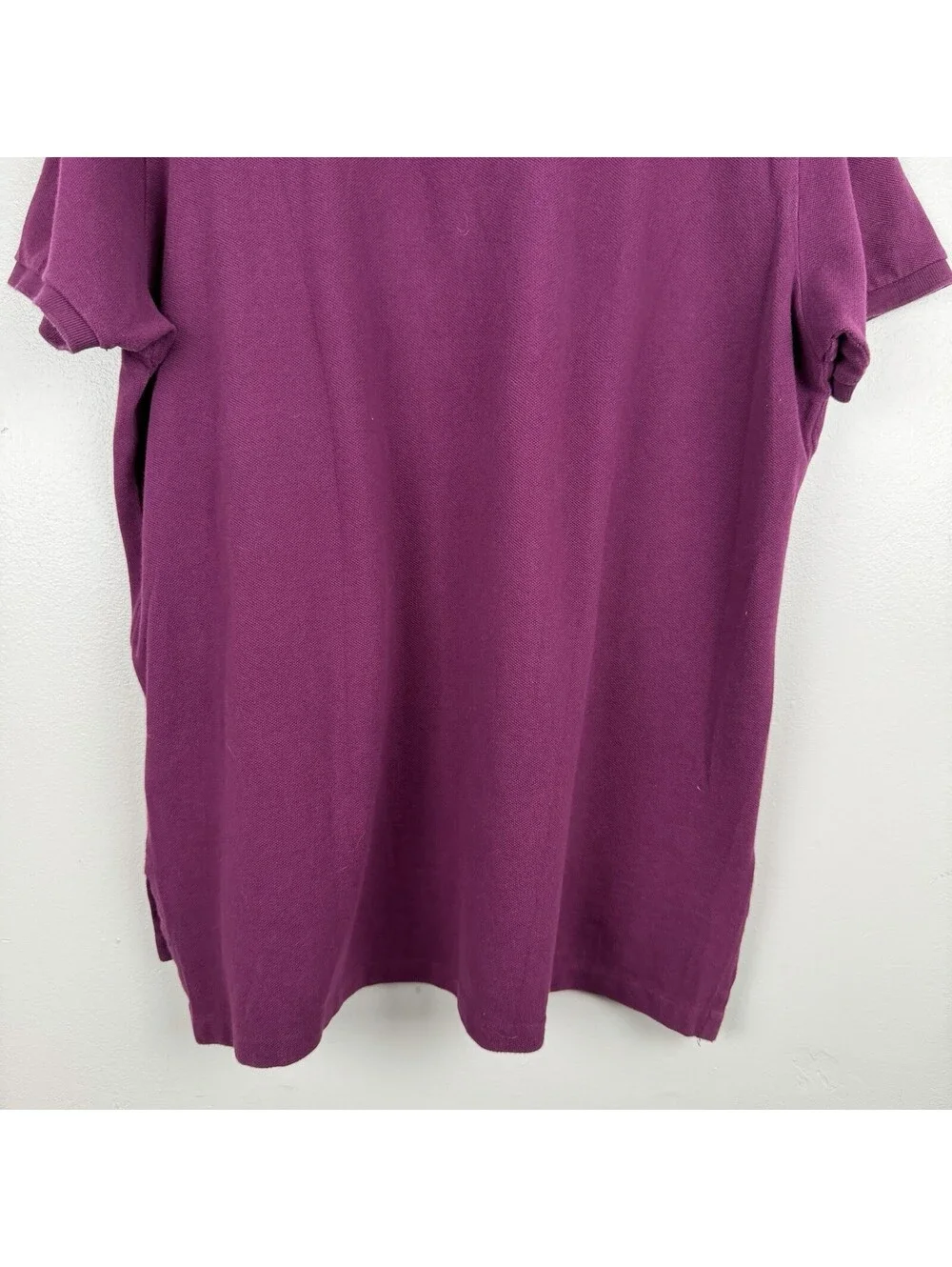 Polo Ralph Lauren Shirt Mens XL Custom Fit Purple Short Sleeve Lime Green Pony